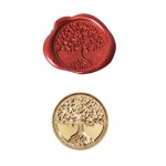 Wax stamp, golden seal, form of the tree of life